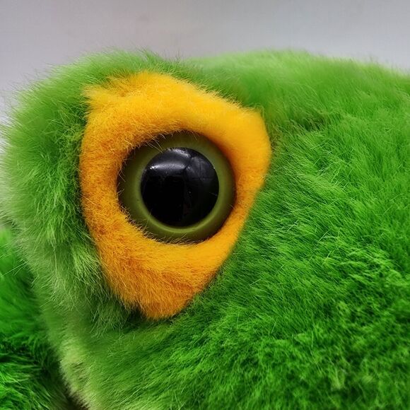Ty Beanie Buddy Smoochy Frog Plush 12" Hard Eyes Green Stuffed Animal Toy 1998 - Picture 7 of 10